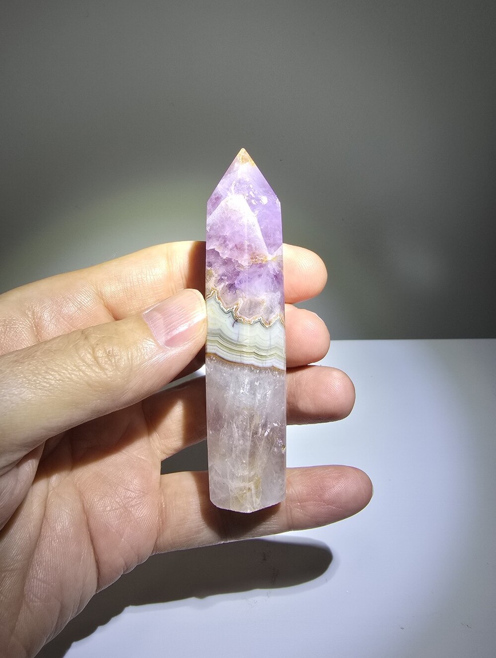 Natural Amethyst Point Pendant - Purple Crystal Jewelry